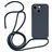 Mobigear Lanyard iPhone 14 Plus Silikone Cover med snor - Mørkeblå