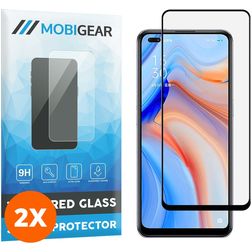 Mobigear Premium OPPO Reno 4 5G Szkło hartowane Ochrona ekranu - Kompatybilna z etui - Czarny (2 szt.)