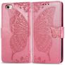Mobigear Butterfly iPhone 16e Cover a libro portafoglio - Rosa