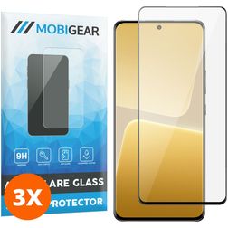 Mobigear Premium Xiaomi 13 Pro Szkło hartowane Ochrona ekranu - Kompatybilna z etui - Czarny (3 szt.)
