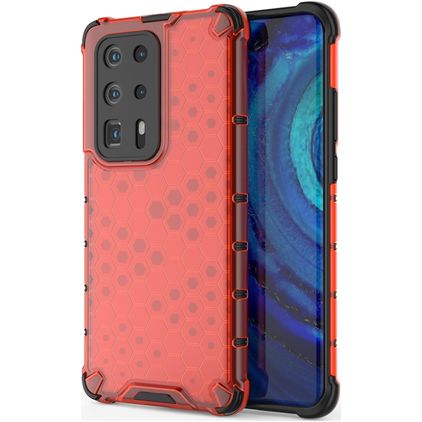 Mobigear Honeycomb Huawei P40 Pro Plus Hard Case Back cover Shockproof - Red