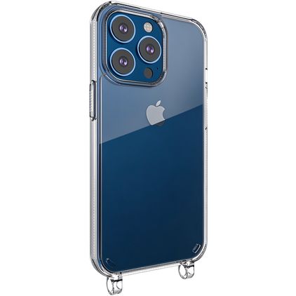 Mobigear Mix & Match Transparent iPhone 13 Pro Max Flexibel TPU Skal med rem - Transparent