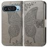 Mobigear Butterfly Google Pixel 10 Pro XL Cover a libro portafoglio - Grigio