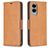 Mobigear Excellent Samsung Galaxy S25 Edge Plånboksfodral med sedelfack - Konjak