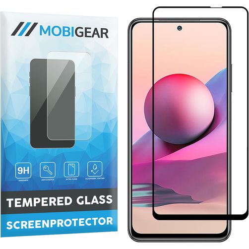 Mobigear Premium Xiaomi Redmi Note 10S Vetro Protezione schermo - Compatibile con le cover - Nero