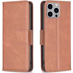 Mobigear Excellent iPhone 15 Pro Max Cover a libro portafoglio - Marrone