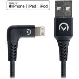 Mobilize Strong Nylon 90 USB-A til Apple Lightning Kabel MFI 1,5 m - Sort