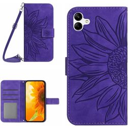 Mobigear Sunflower Samsung Galaxy A05 Pungetui med Seddelrum - Lilla