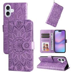 Mobigear Sunflower iPhone 17 Capa livro Carteira - Roxo