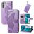 Mobigear Butterfly Motorola Moto G52 Plånboksfodral med sedelfack - Lila