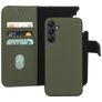 Mobiparts Samsung Galaxy A25 Case Genuine Leather Detachable 2-in-1 Wallet Case Wallet - Green
