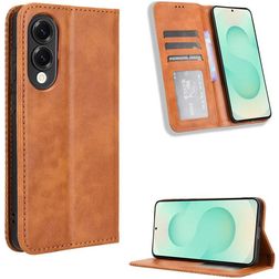 Mobigear Sensation Samsung Galaxy S25 Edge Cover a libro portafoglio - Marrone