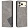 Mobigear Rhombus Slim iPhone 17 Pro Max Funda tipo libro - Gris