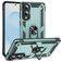Mobigear Armor Ring Samsung Galaxy S25 Edge Hårdt Bagsidecover Stødsikkert med ringholder - Grøn