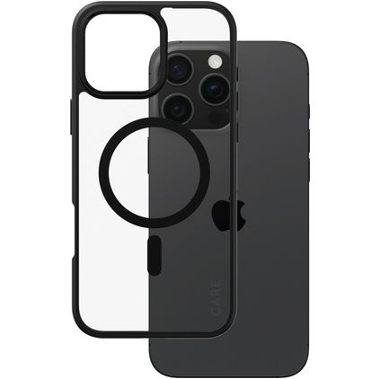 CARE by PanzerGlass Urban Combat iPhone 16 Pro Max MagSafe Plástico rígido Capa traseira - Transparente / Preto