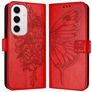Mobigear Butterfly Samsung Galaxy S24 FE Funda tipo libro Cartera - Rojo