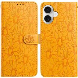Mobigear Flowers iPhone 17 Plånboksfodral med sedelfack - Gul