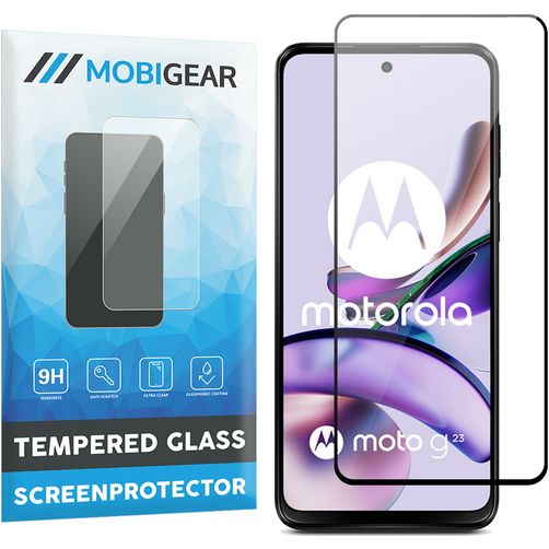 Mobigear Premium Motorola Moto G23 Vidro temperado Película de ecrã - Compatível com capas - Preto