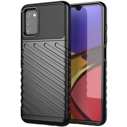 Mobigear Groove Samsung Galaxy A03s TPU flexible Carcasa - Negro