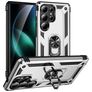 Mobigear Armor ring Samsung Galaxy S25 Ultra Funda Plástico rígido Carcasa Antigolpes con anillo - Plateado