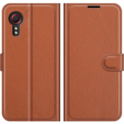 Mobigear Classic Samsung Galaxy Xcover 5 Pungetui med Seddelrum - Cognac