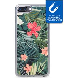 My Style Magneta iPhone 8 Plus TPU flexible Carcasa - Black Jungle