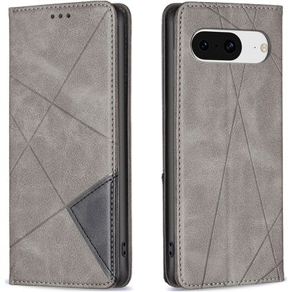 Mobigear Rhombus Slim Google Pixel 8 Knížkové pouzdro - Šedá