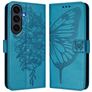 Mobigear Butterfly Samsung Galaxy S26 FE Knížkové pouzdro Peněženka - Modrá