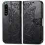 Mobigear Butterfly Sony Xperia 5 IV Knížkové pouzdro Peněženka - Černá