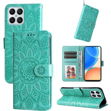 Mobigear Sunflower HONOR X8 Funda tipo libro Cartera - Verde