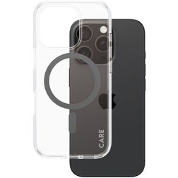 CARE by PanzerGlass Urban Combat iPhone 16 Pro MagSafe Hårdt Bagsidecover - Gennemsigtig / Sort