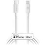 Mobilize USB-C til Apple Lightning Kabel MFI 1 m - Hvid