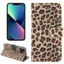 Mobigear Leopard iPhone 14 Wallet case - Yellow