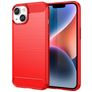 Mobigear Brushed Slim iPhone 15 Flexibel TPU Skal - Röd