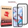 GrizzlyCoat Easy Fit iPhone 15 Pro Max Glas Skærmbeskytter - Case Friendly + Monteringsramme - Sort