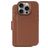 Decoded Detachable Wallet iPhone 16 Pro MagSafe Cover Vera pelle Cover a libro 2 in 1 con guscio estraibile a portafoglio - Tan