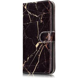 Mobigear Marble iPhone 7 Plus Lompakkokotelo + Setelitasku - Musta