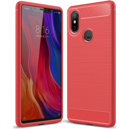 Mobigear Brushed Slim Xiaomi Mi 8 SE Flexible TPU Back cover - Red