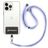Mobigear Lanyard Cordão para telemóvel universal ajustável - Branco / Azul / Roxo