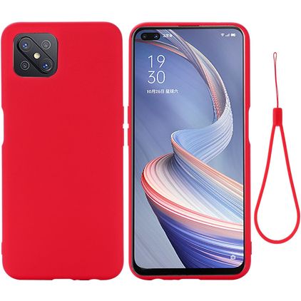 Mobigear Rubber Touch OPPO Reno 4 Z 5G Silicone Back cover - Red