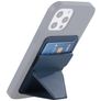 Mobigear Folding Snap-On Card Holder - 3 Cards - MagSafe Compatible - Dark Blue